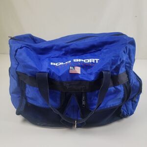 Vintage Ralph Lauren Polo Sport Duffle Bag Blue Nylon